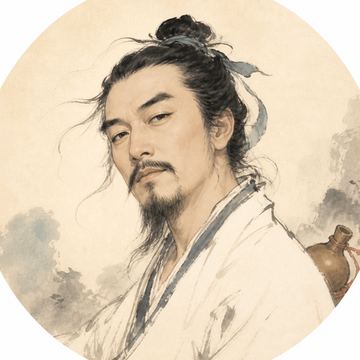 Ink portrait of Li Bai