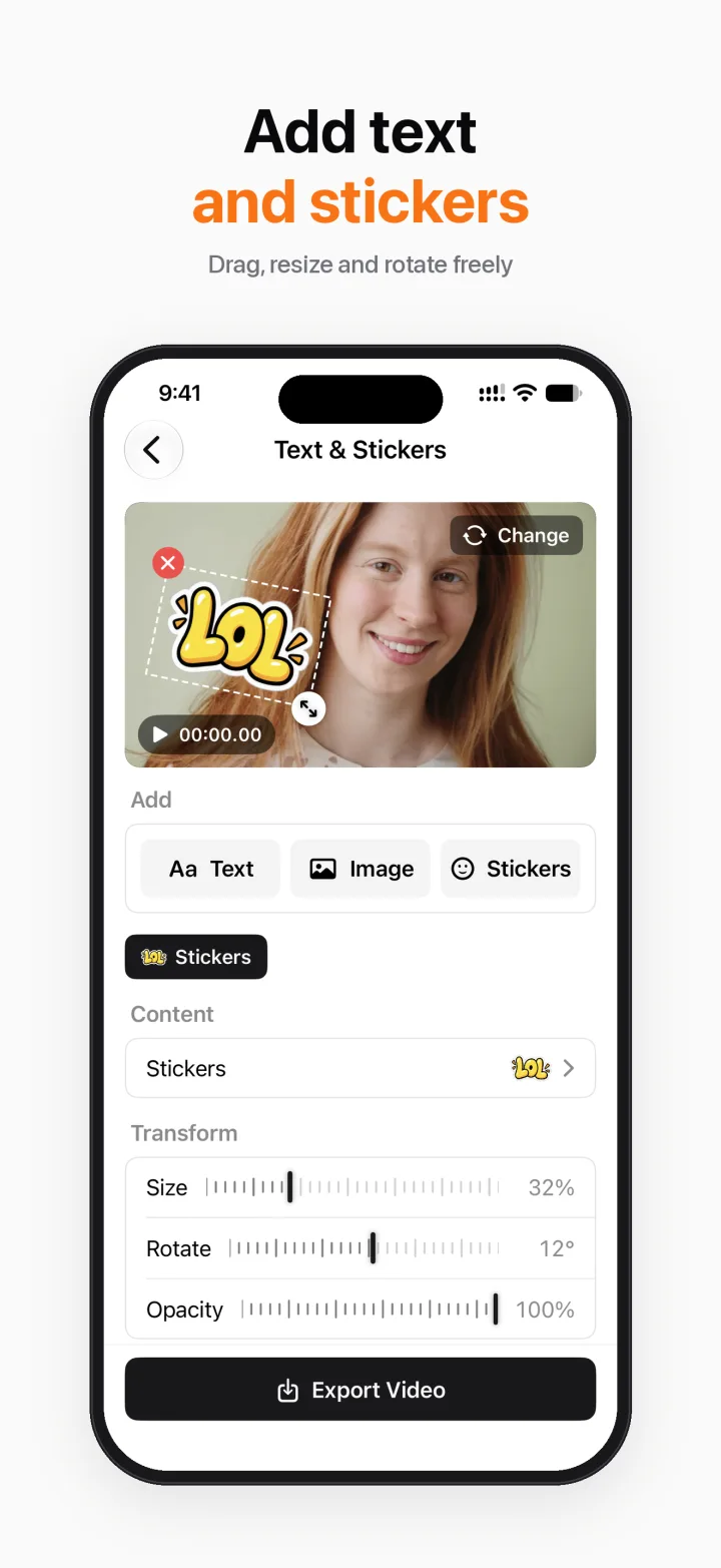 Breezecut:Text & stickers